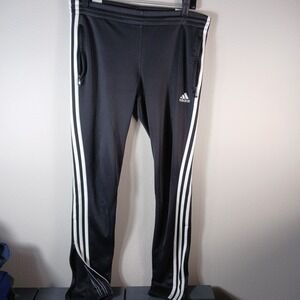 Adidas Womens Small Pants Tiro Training Black White 3‎ Stripe Climacool PC67